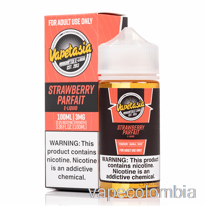 Parfait De Fresa Desechable Vape - Vapetasia - 100ml 3mg